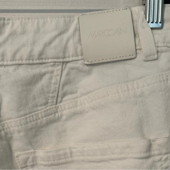 Marc Cain Wylie "Rethink Together" wide fit white banana frayed US12 sustainable - Picture 8 of 11